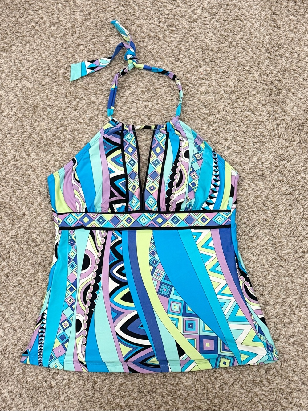 Y2K 2000s pucci vibes apt 9 retro halter swim top